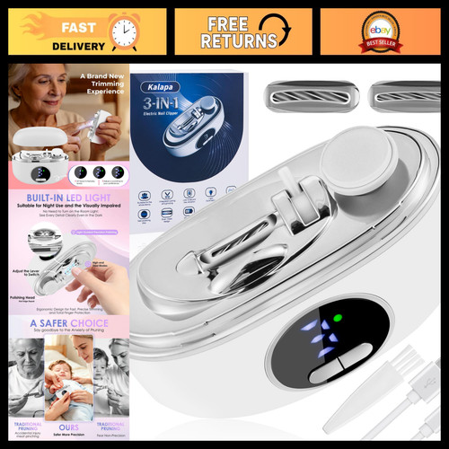 Electric nail clipper - 3-in-1,